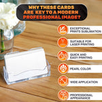 Load image into Gallery viewer, 100 Pcs Sublimation Business Card Blanks – Double Sided Aluminum Alloy Cards Pearl Color Thin & Smooth Sublimation Blanks for Printing & Personalization