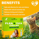 Load image into Gallery viewer, Natural Flea & Tick Collar for Cats 12 Months Control of Best Prevention & Safe Treatment Anti Fleas and Ticks Essential Oil Repellent (1 Count)