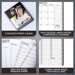 Load image into Gallery viewer, 2026 Appointment Book Planner 6.5 x 8.5 inch Large Black Tabbed Daily Hourly Weekly Planner Schedule Book 30 Minute time Slots Business & Personal Planner Jan 2026 Dec 2026