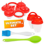 Load image into Gallery viewer, Hard Boiled Silicone Egg Cooker Without the Shell as seen on TV Non Stick Egg Poacher with Holder