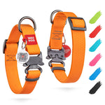 Load image into Gallery viewer, Waterproof Dog Collar Adjustable 10 16 in Neck Metal Buckle Orange Dog Collar