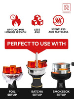 Load image into Gallery viewer, 72 pcs Hookah Charcoal Hookah Coals for Hookah Coconut 25mm Cubes 72 pcs 1.1 KG 2.2 lbs Premium Quality 100% Natural Coconut Charcoal Hookah Cubes NOT Quick Light