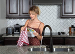 Load image into Gallery viewer, Premium Dish Towels for Kitchen with Hanging Loop 8 Pack 16x26 inch Red Color