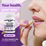 Load image into Gallery viewer, Liver Cleanse Detox & Repair Fatty Liver Supplements 28 in 1 Advanced Herbal Liver Health Supplement Formula Milk Thistle Silymarin Artichoke Extract Dandelion & Apple Cider Vinegar 60 Pills