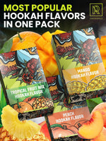 Load image into Gallery viewer, Small Fruit Hookah Flavors Set 3 x 50g non tobacco hookah flavor for your Hookah Bowl (Tropical fruit mix Peach Mango) Hookah Bundle Pack of 3 Try these Tobacco Free Shisha