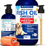 Load image into Gallery viewer, Omega 3 Fish Oil for Dogs 16 FL OZ Better Than Salmon Oil Skin and Coat Defense