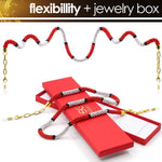 Load image into Gallery viewer, Eyeglass Chain Holder Necklace Red Premium Beaded Glasses Strap for Sunglasses