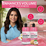 Load image into Gallery viewer, Rice Water Shampoo and Conditioner Set Sulfate Free for Thin and Fine Hair