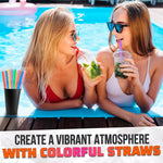 Load image into Gallery viewer, Large Pack of 300 Boba Straws Individually Wrapped – Thick Smoothie Straws Disposable for Milkshakes Bubble Tea Ice Lattes & Lemonade Bar Supplies – (0.4 Wide 9.25 Tall) 8 Colors Smooth Edges