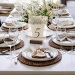 Load image into Gallery viewer, 12 Pack Wood Place Card Holder Small Place Card Holders for Table Brown Table Number Holders for Wedding Table Sign Holders Picture Wooden Photo Holders for Tables Mini Place Card Stands