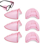 Load image into Gallery viewer, 3 Pack Safety Glasses Side Shields Transparent Pink Side Shields for Glasses Flexible and Durable Plastic Modern Design and Easy to Clip On Good for Construction Woodworking and Metalworking