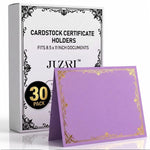 Load image into Gallery viewer, 30 Pack Premium Purple Certificate Holders 8.5 x 11 Heavyweight 300gsm Cardstock Diploma Holder & Certificate Folder Award Certificate Folders for Graduation with Gold Foil Diploma Cover 8.5x11