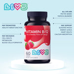 Load image into Gallery viewer, Vitamin B12 Gummies All Natural Gluten Free Non GMO B12 Vitamins Gummies