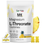 Load image into Gallery viewer, Magnesium L Threonate Gummies for Adults & Kids 2000mg – Brain Supplements for Memory and Focus Calm Magnesium Gummies for Improved Sleep and Healthy Mind Pineapple Flavor 120 Count