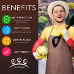 Load image into Gallery viewer, 18 Inch Arm Sleeve Protectors Pack of 100 Red Elastic Ends 1 mil Thick Waterproof Polyethylene Sleeves