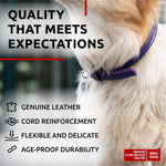 Load image into Gallery viewer, Rolled Leather Dog Collar Padded All Sizes 15–19 in Neck Purple