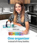 Load image into Gallery viewer, Weekly Pill Organizer 1 time a Day Pill Box 7 Day with Enhanced Waterproof Seal Large compartments Hold Big Vitamins & Supplements Upgraded Locking lids for Home & Travel use Durable Hard case