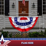 Load image into Gallery viewer, USA Pleated Fan Flag 4x8 Feet American USA Bunting Decoration Flags Embroidered