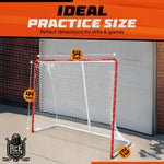 Load image into Gallery viewer, Metal Street Hockey Goal 54x44 inch Heavy Duty Steel Frame with Net Outdoor Hockey Net for Youth & Adults Ball Roller & DEK Hockey Practice Goal Easy Assembly
