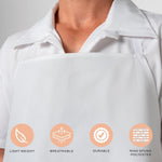 Load image into Gallery viewer, 2 Pack White Aprons for Adults Commercial Chef Kitchen Aprons One Size Unisex