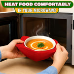 Load image into Gallery viewer, 2 Pcs Red Microwave Bowl Holder (7.5 ×7.5 ) – Microwave Bowl Cozy with Durable Heat Resistant Fabric for Hot Dishes – Effortless Secure Serving of Hot Food Bowls Cups & Saucers