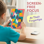 Load image into Gallery viewer, Wooden Puzzle Blocks Montessori Brain Blocks & Stacki Style 10 Challenge Cards Numbered Tray & Grid Guide Educational Game for Kids Ages 3 to 5 Russian Blocks Style Learning Game