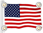 Load image into Gallery viewer, G128 Combo Pack: American USA Flag 3x5 Ft & Thin Blue Line Flag 3x5 Ft Both LiteWeave Pro Series Printed 150D Polyester, 4 Corner Brass Grommets, Perfect For Balcony/Wall
