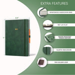 Load image into Gallery viewer, 2026 Hardcover Appointment Book Planner 8.5 x 11 inch Dark Green Large Tabbed Daily Hourly Weekly Planner Schedule Book 15 Minute time Slots Business & Personal Planner Jan 2026 Dec 2026 Dark Green