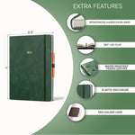 Load image into Gallery viewer, 2026 Hardcover Appointment Book Planner 8.5 x 11 inch Dark Green Large Tabbed Daily Hourly Weekly Planner Schedule Book 15 Minute time Slots Business & Personal Planner Jan 2026 Dec 2026 Dark Green