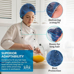 Load image into Gallery viewer, Disposable Hair Net for Men Women 21 Disposable Hair Net for Men Women 21 inch Pack of 100 Dark Blue Hair Covers for Nurses Polypropylene Bouffant Hair Nets with Stretch Band Disposable Hair Caps for Nurses and Chefs
