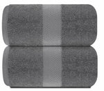 Load image into Gallery viewer, 2 Pack Luxury Soft Bath Sheet Towels 650 GSM Extra Large 35x70 inch Grey Color