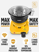 Load image into Gallery viewer, Yellow Multipurpose Electric Charcoal Starter Electric Charcoal Burner ETL