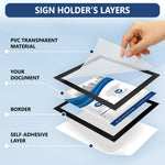 Load image into Gallery viewer, 12 Pcs Magnetic Sign Holder 8.5 x 11 inch Magnetic Frames for Wall Document Holder Reusable Adhesive Frames Windows Picture Frame Display Sleeve Peel & Stick Magnet Door Sign Holder Magnet Page Protector