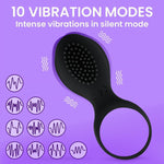 Load image into Gallery viewer, Vibrating Cock Ring Rechargeable Silicone Stretchy Vibrating Penis Ring 10 Modes