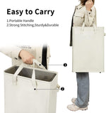 Load image into Gallery viewer, Small Laundry Hamper 45L – Slim Collapsible Hamper With Handles for Small Spaces (22 inchesBeige) –