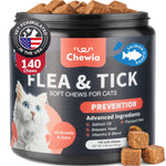 Load image into Gallery viewer, Flea Support Chews for Cats Salmon Flavor Flea and Tick Supplement for Cats Daily Oral Cat Flea and Tick Treatment Chews Soft Treats for All Breeds & Ages