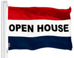 Load image into Gallery viewer, G128 Combo Pack: USA American Flag 3x5 Ft 150D Printed Stars & Open House Flag 3x5 Ft 150D Printed