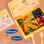 Load image into Gallery viewer, Bento Lunch Box for Kids BPA Free Leak Proof Lunch Containers with 3 Compartment