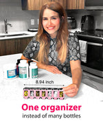 Load image into Gallery viewer, Weekly Pill Organizer 1 time a Day Pill Box 7 Day with Enhanced Waterproof Seal Pink Large compartments Hold Big Vitamins & Supplements Upgraded Locking lids for Home & Travel use Durable Hard case