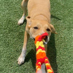 Load image into Gallery viewer, Interactive Tug & Treat-Dispenser Toy for Dogs Teething Relief Orange