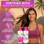 Load image into Gallery viewer, Rice Water Shampoo and Conditioner Set 16 Fl Oz Set of 2 Sulfate Free and Paraben Free Blend for Thinning Hair Volume and Thickness for Fine Hair Volumizing Salon Quality For Women and Men