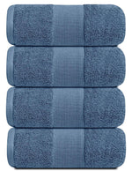 Load image into Gallery viewer, 4 Pack Resort Collection Soft Bath Towels 28x55 in Luxury Plush Cotton Blue