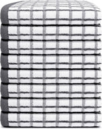 Load image into Gallery viewer, 8 Pack Premium Dish Towels for Kitchen with Hanging Loop Cotton 16x26 inch Grey