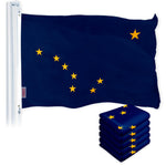 Load image into Gallery viewer, Alaska AK State Flag 3x5 Ft 5Pack 150D Printed Polyester By G128