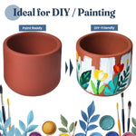 Load image into Gallery viewer, 4 Inch and 6 Inch Terracotta Pot Set of 2 Ceramic Planter Clay Pots for Indoor Plants Succulent Planter with Drainage Hole and Mesh Net DIY Craft Garden & Home Decor