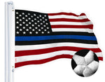 Load image into Gallery viewer, G128 Blue Lives Matter Flag Police Flag Embroidered 2x3 FT Spun Polyester