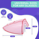 Load image into Gallery viewer, 3 Pack Safety Glasses Side Shields Transparent Pink Side Shields for Glasses Flexible and Durable Plastic Modern Design and Easy to Clip On Good for Construction Woodworking and Metalworking