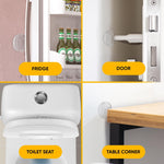 Load image into Gallery viewer, Wall Protectors 4 Pcs of Clear Rubber Knob Self Adhesive Guard Door Bumper Reusable Solution for Stopping Damage & Noise from Doors in Your Home or Office Durable Shock Absorbent Discreet