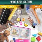 Load image into Gallery viewer, 16 Pack Assorted Sizes Plastic Mesh Zipper Pouches for Storage Organize Board Games Puzzles Documents Bills School and Office Supplies Travel Makeup Multisize Mesh Zipper Pouch