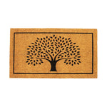 Load image into Gallery viewer, Coco Coir Door Mat Welcome Mat with Tree Print Beige 30x17x0.6